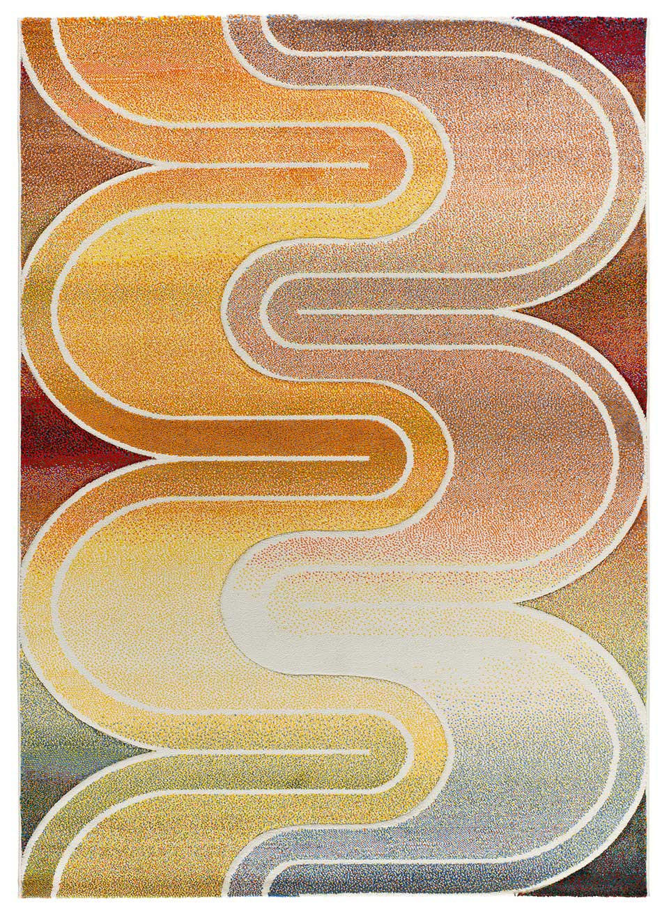 Atticgo Webteppich Mehrfarbig, Orange 140x200 cm