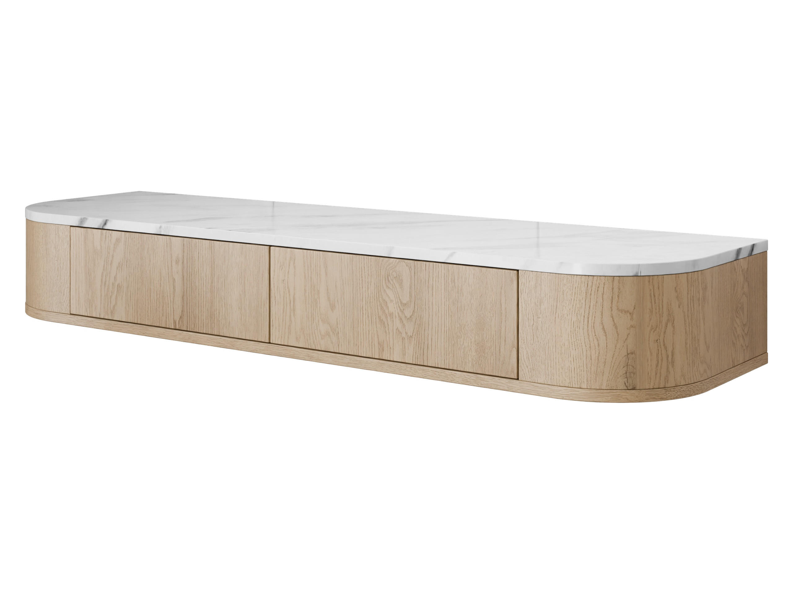 SCHMINKTISCH Lygrint - Eichefarben/Weiß, Holzwerkstoff (123/18/36cm) - MIRJAN24