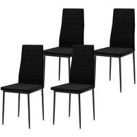 ESSZIMMERSTUHL 4er-Set armlos Schwarz Metall - Schwarz, Metall (41/97/54cm) - Meubliv