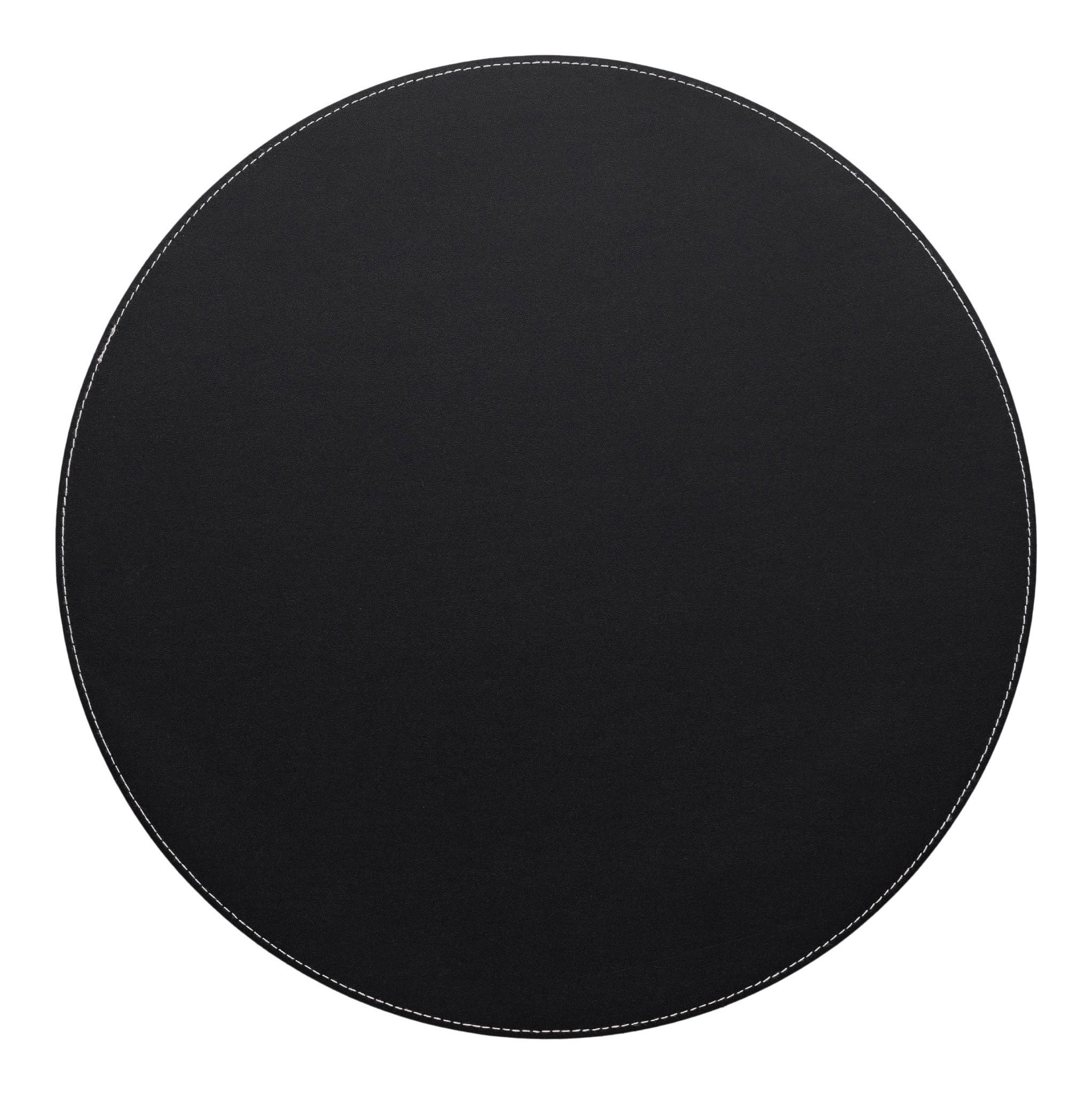 DEKORATIVES TISCHSET Mogen - Schwarz, Kunststoff (38cm) - home&you