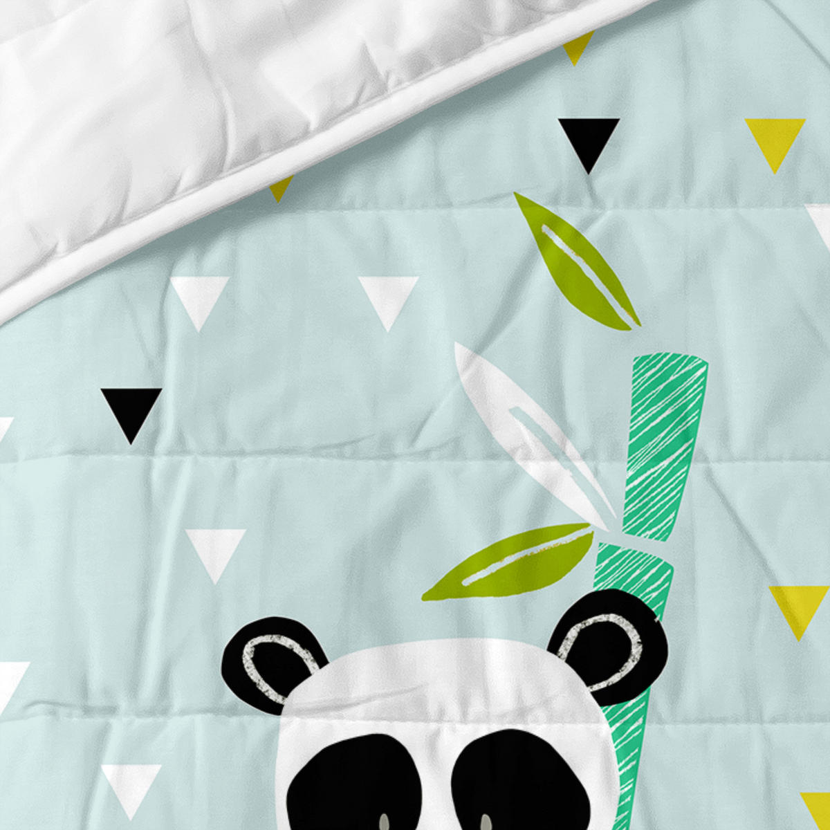 TAGESDECKE panda garden blue 100x130 cm (kinderbett) blau - Blau, Textil (100/130cm) - Happy Friday