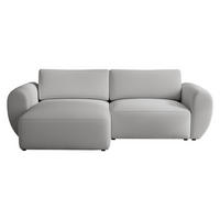 ECKSOFA Suzi - Hellgrau/Schwarz, Holzwerkstoff/Kunststoff (147/261cm) - MIRJAN24