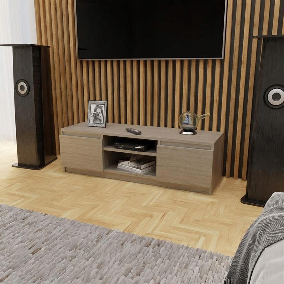 FERNSEHKOMMODE EX3 Sonoma Eiche 120/40/36 cm - Sonoma Eiche, Holzwerkstoff (120/36/40cm) - Matkam Möbel