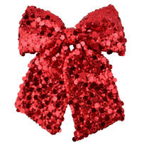 DEKOSCHLEIFE SANTA LILA Gold 28/35cm - Rot, Textil (28/35/28cm) - Mondex
