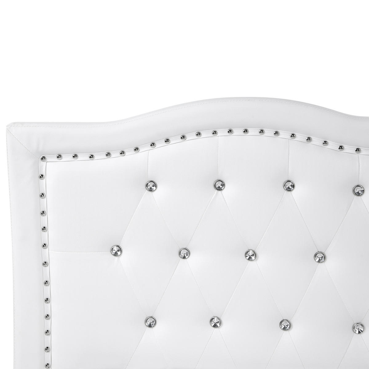 BETT 180/200cm Weiß Metz - Weiß, Textil (180/200cm) - Beliani