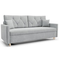 SOFA Hellgrau ARO Mit Schlaffunktion - Grau, Textil (217/100/87cm) - Sepro Meble