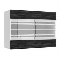 HÄNGESCHRANK SGW 80 cm, mit 2 Türen, Königliches Ebenholz - Schwarz, Holz (80/58/29.6cm) - B BELINI GROUP