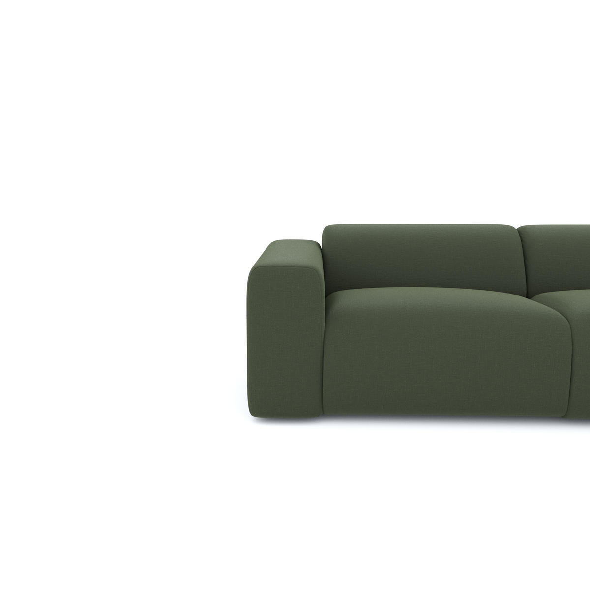 ECKSOFA RECHTS Rastergewebe Olivgrün 280cm - Olivgrün, Textil (280/165cm) - Sia Home