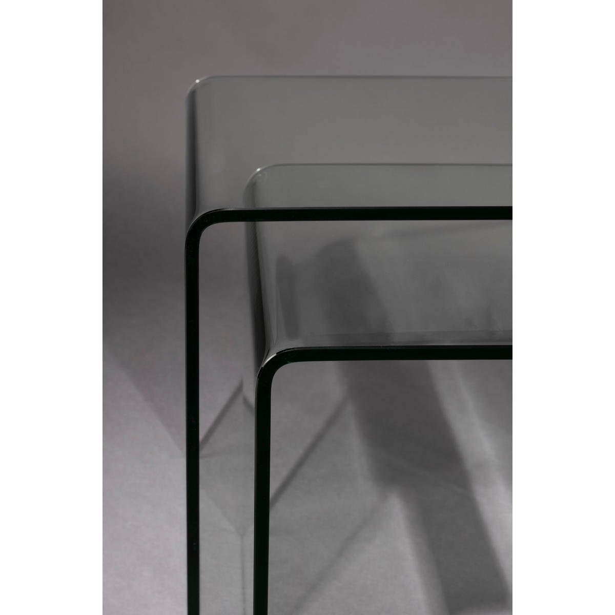 BEISTELLTISCH Vetro 2er-Set Transparent - Klar, Glas (40/45/45cm) - Dutchbone