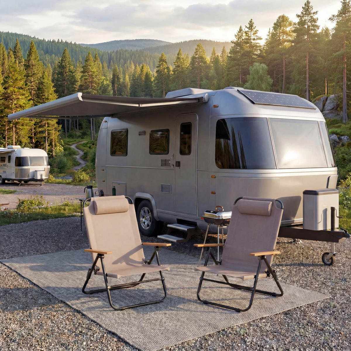 CAMPINGSTUHL Cremeweiß - Creme, Metall (61/85/67cm) - MCW