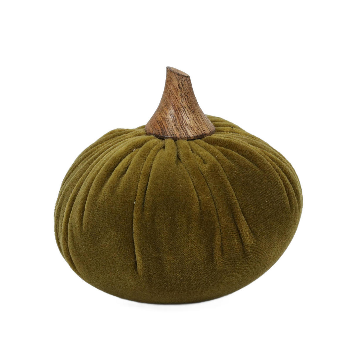 KÜRBIS Herbstdeko 11/11/10 cm - Grün, Textil (11/10/11cm) - Home Styling Collection