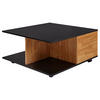 COUCHTISCH mit Rollen, Melaminharzbeschichtung und 2 Schubladen, Anthrazit 70x70x36 cm - Anthrazit/Schwarz, Holz (70/70/36cm) - KADIMA DESIGN
