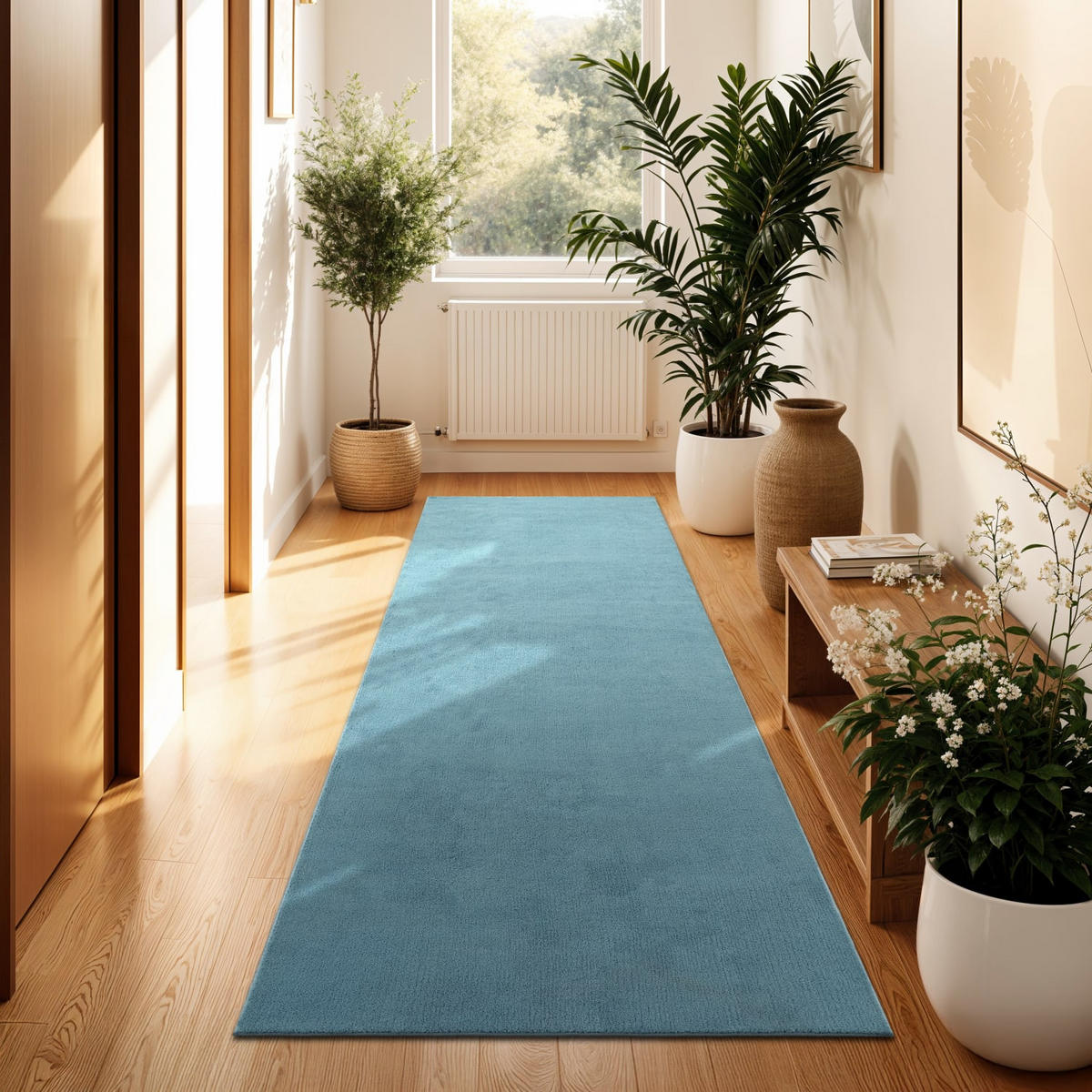 KURZFLORTEPPICH 80/300 cm Cadiz 630 - Türkis, Kunststoff (80/300cm) - Paco Home