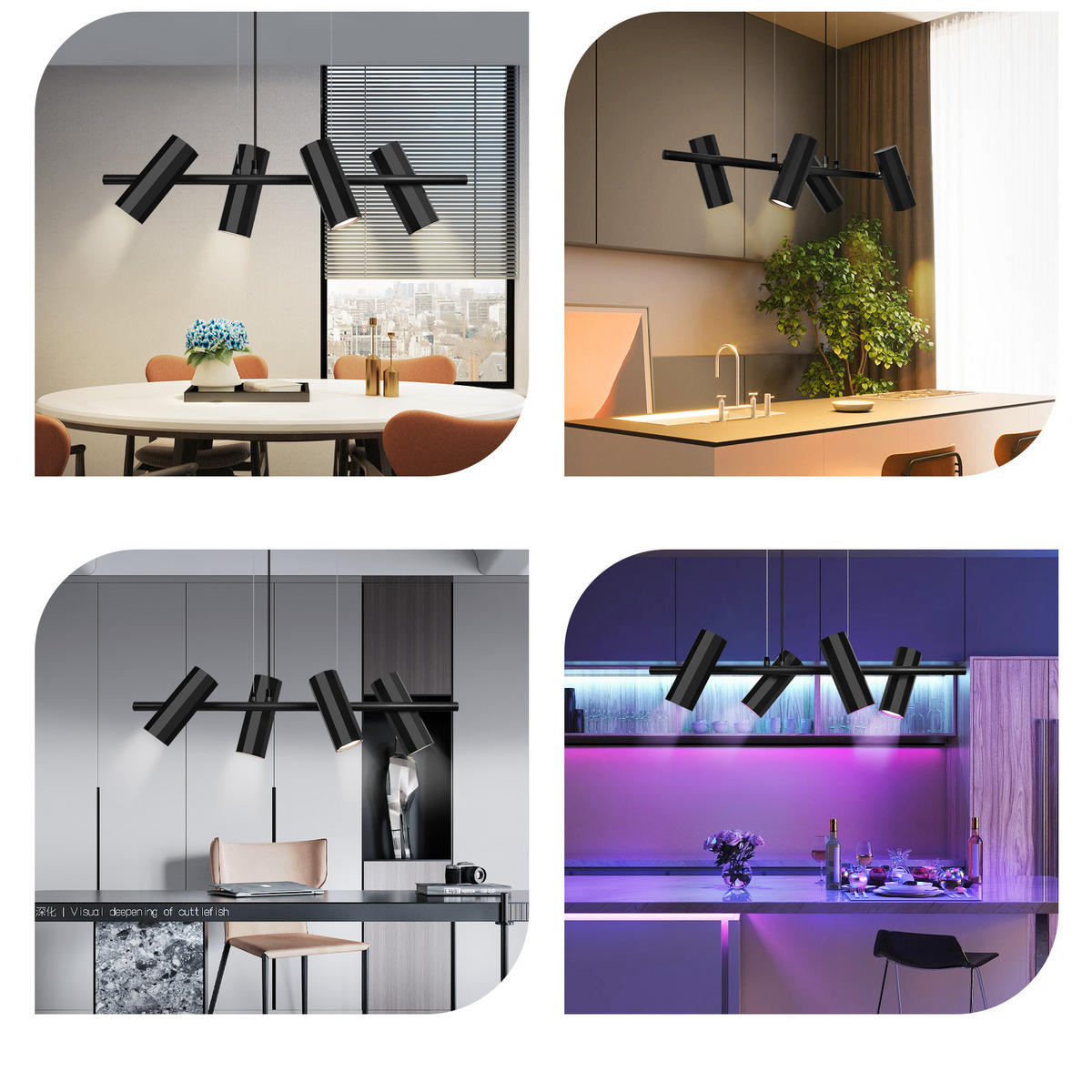 PENDELLEUCHTE Evangeline 65/15/15 cm - Schwarz, Metall (65/15/15cm) - ZMH