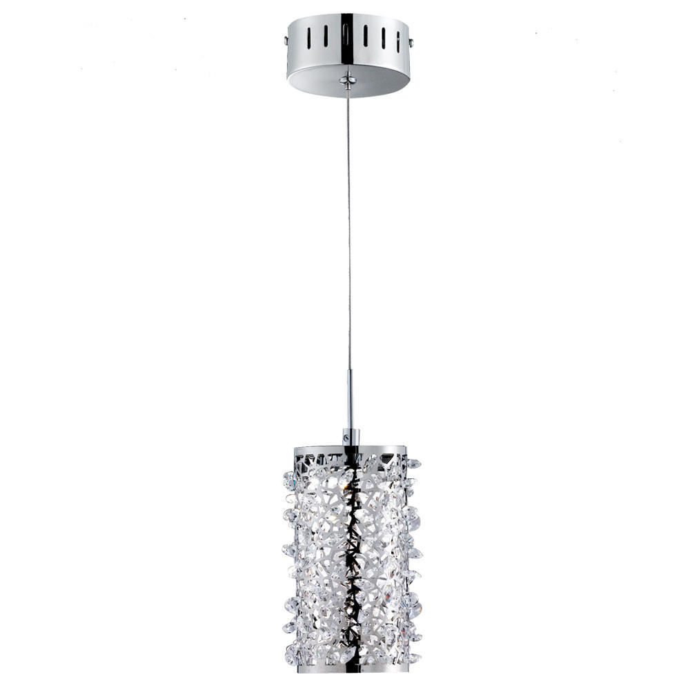 LED HÄNGELEUCHTE GLOSSY Silber Chrom - Silberfarben, Metall (11/11/150cm)