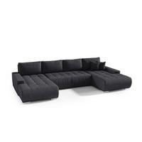 PANORAMASOFA Jonas 5 Sitzplätze Grau - Grau, Holzwerkstoff (350/85/185cm) - Petits-meubles