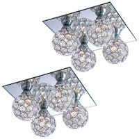 DECKENLEUCHTE Silber Acrylglas 2x - Silberfarben, Metall (23/23/13.2cm) - Globo Lighting