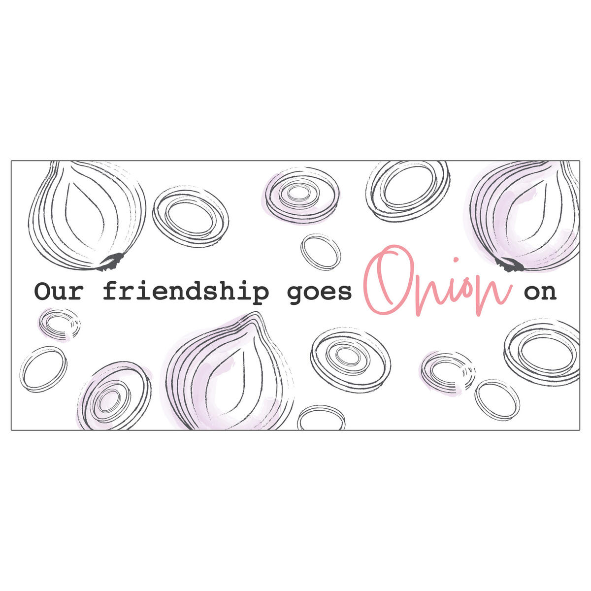 KAFFEEBECHER Our friendship goes Onion on Weiß 320ml - Weiß, Keramik (0.32L) - United Labels