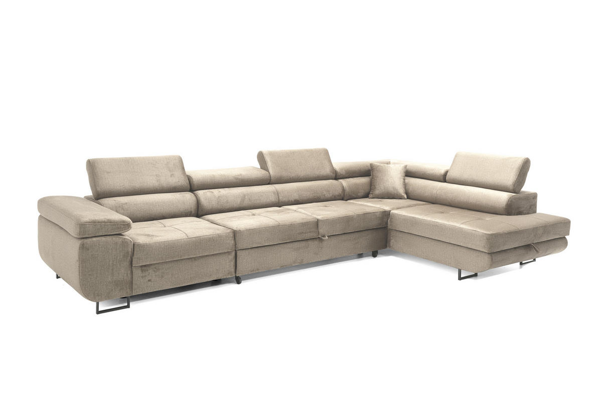 ECKSOFA WILD MAXI Rechts Beige - Beige, Holz (203/350cm) - Muffo