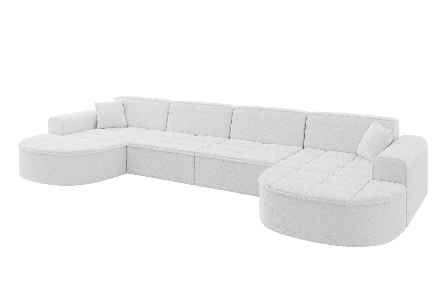 Altdecor Wohnlandschaft Weiß 388x79.5x171 cm