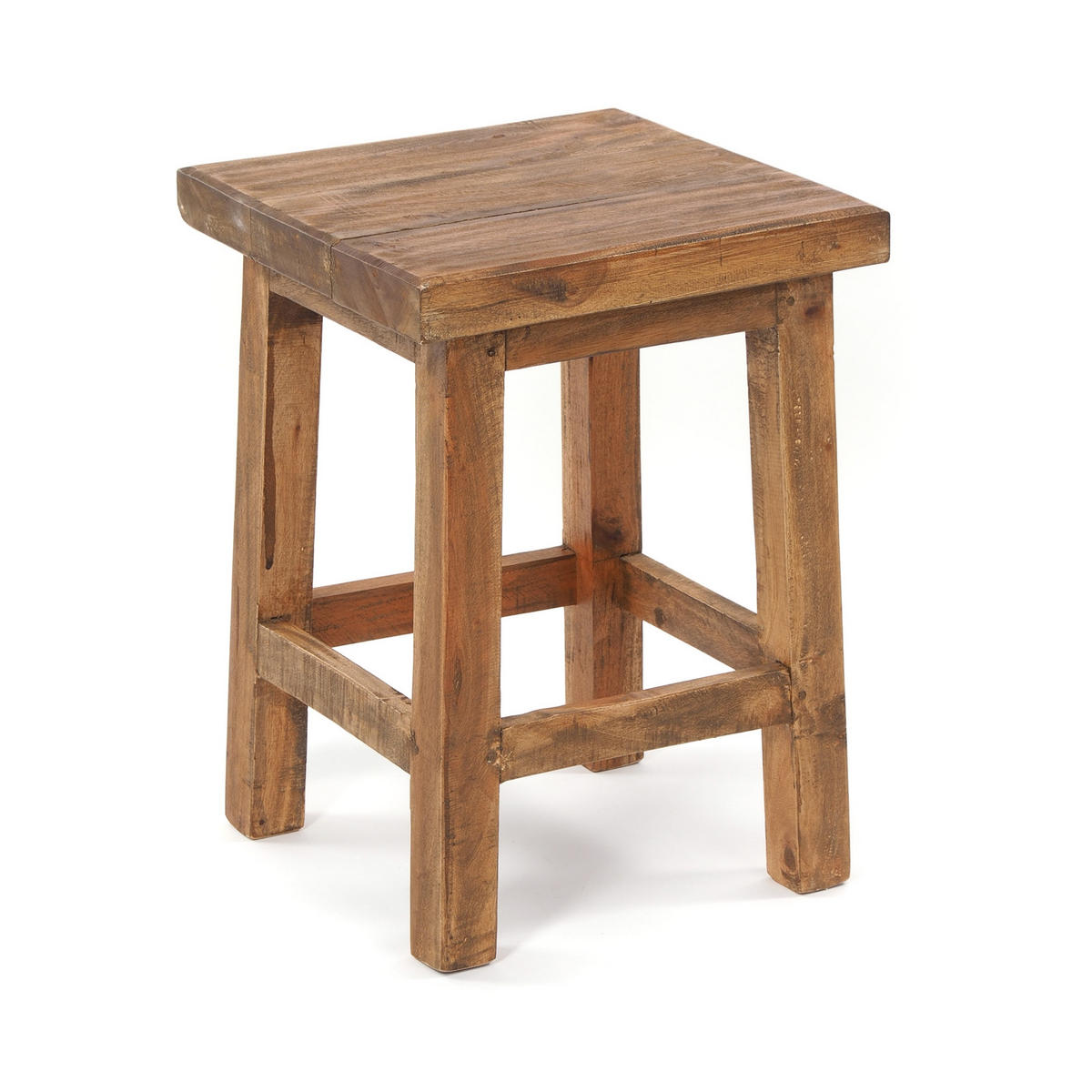 HOCKER Massiv 48 Mahagoni Holz naturfarben - Naturfarben, Holz (35/48/35cm) - DESIGN DELIGHTS