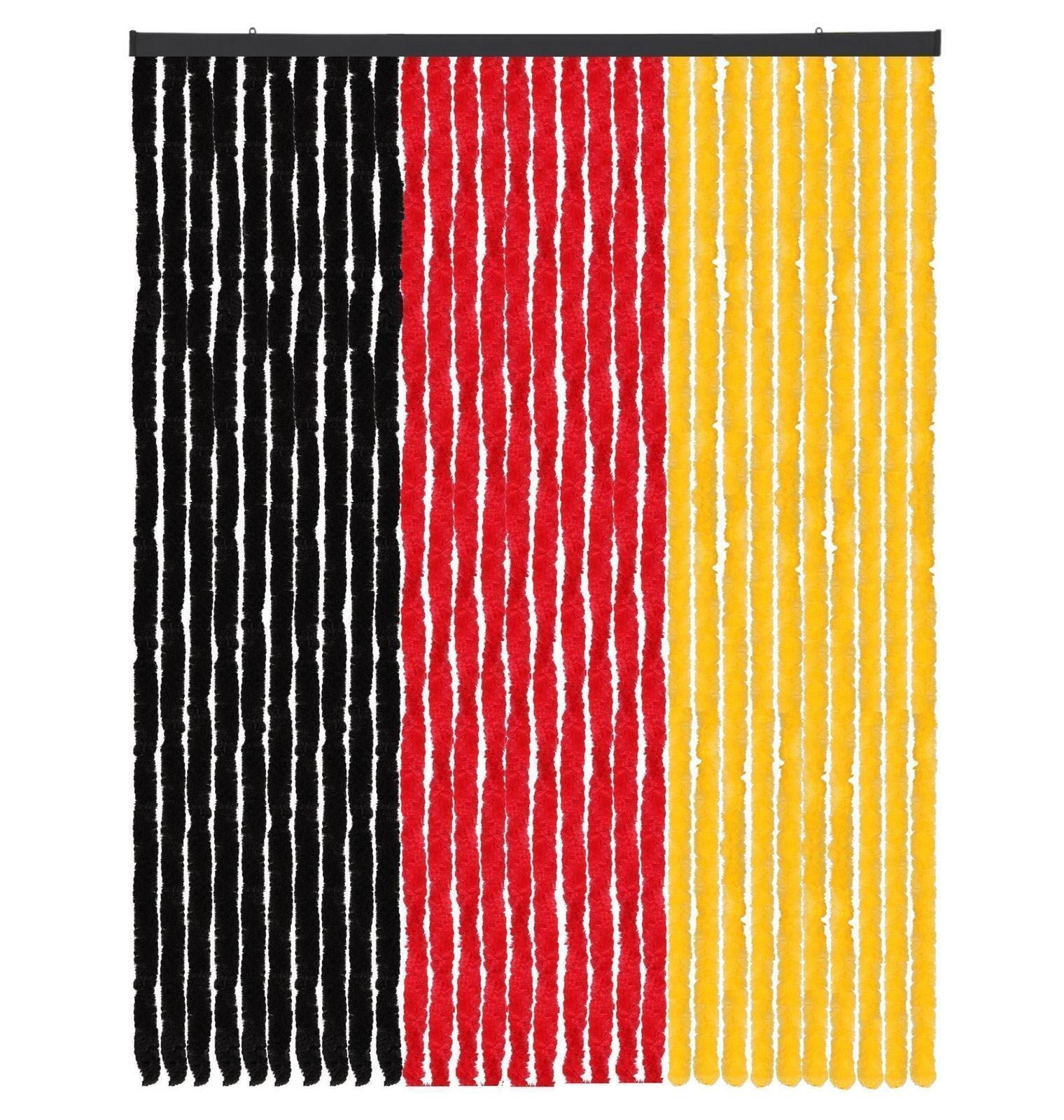 FLAUSCHVORHANG (140x200 cm) Türvorhang in "Schwarz-Rot-Gelb" - Dunkelgelb, Kunststoff (140/2/200cm) - Arsvita