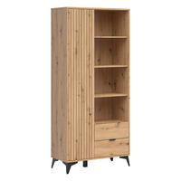 SCHRANK 1 Tür Mao Holz in Eichenoptik - Braun, Holzwerkstoff (90/197/41cm) - Petits-meubles