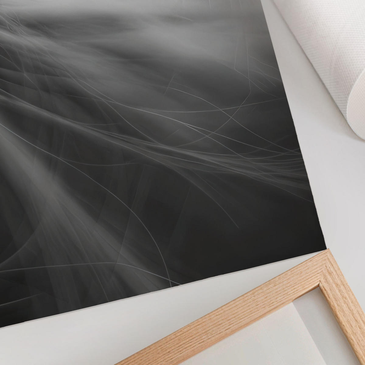 POSTER - 42x59 cm - Pixel - Verfilztes Haar - Weiß, Textil (42/59/0.1cm) - TULUP