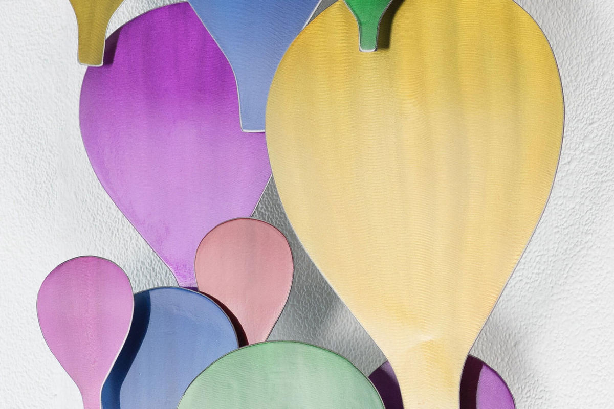 WANDDEKO Bunt 46/92 cm - Multicolor, Metall (3.47/92/7cm) - KUNSTLOFT