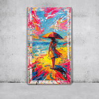 GEMÄLDE Sonne entgegen Schattenfugenrahmen Weiß 160x80 cm - Weiß, Holz (160/80cm) - YS-art gallery