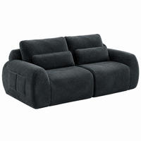 2-SITZER Sofa mit USB-Ladefunktion und Seitentasche Grau - Grau, Kunststoff (208/81/101cm) - Meubliv
