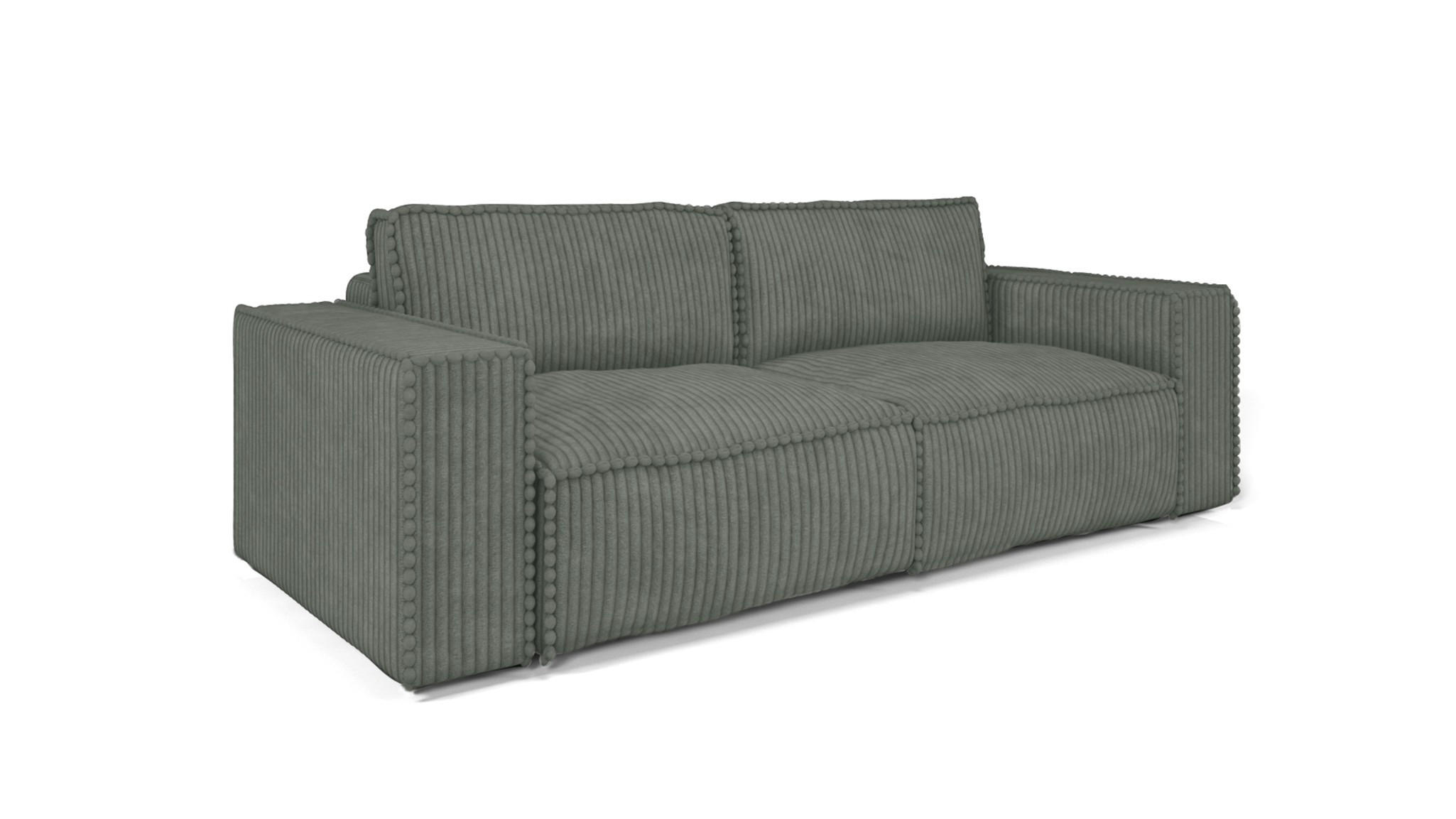 SCHLAFSOFA Vajana - Grün, Holzwerkstoff/Textil (240/86/102cm) - Fun Möbel