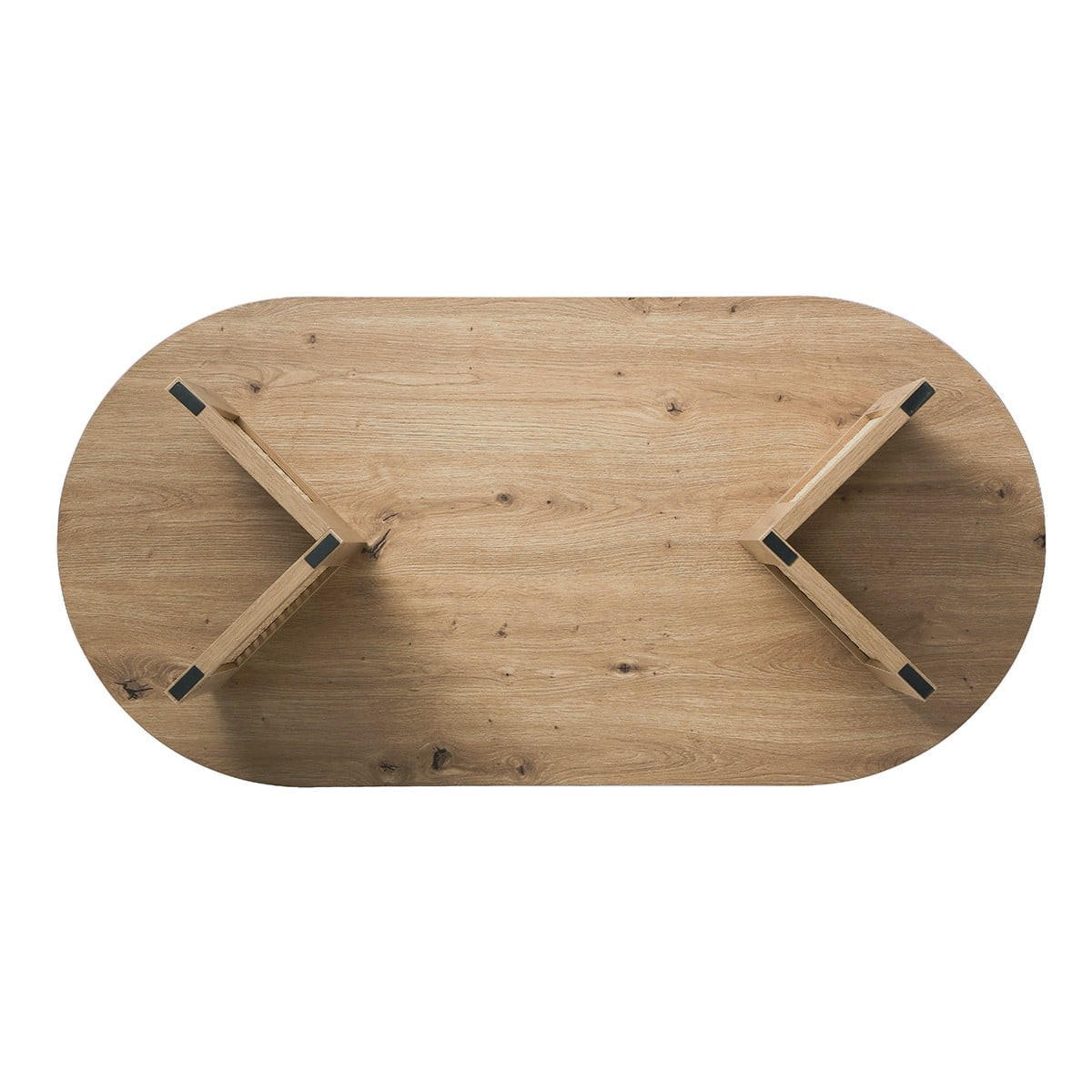 COUCHTISCH mit ovaler Tischplatte 40/72/120 cm - Eschefarben, Holzwerkstoff (66.2/60/40cm) - Calicosy