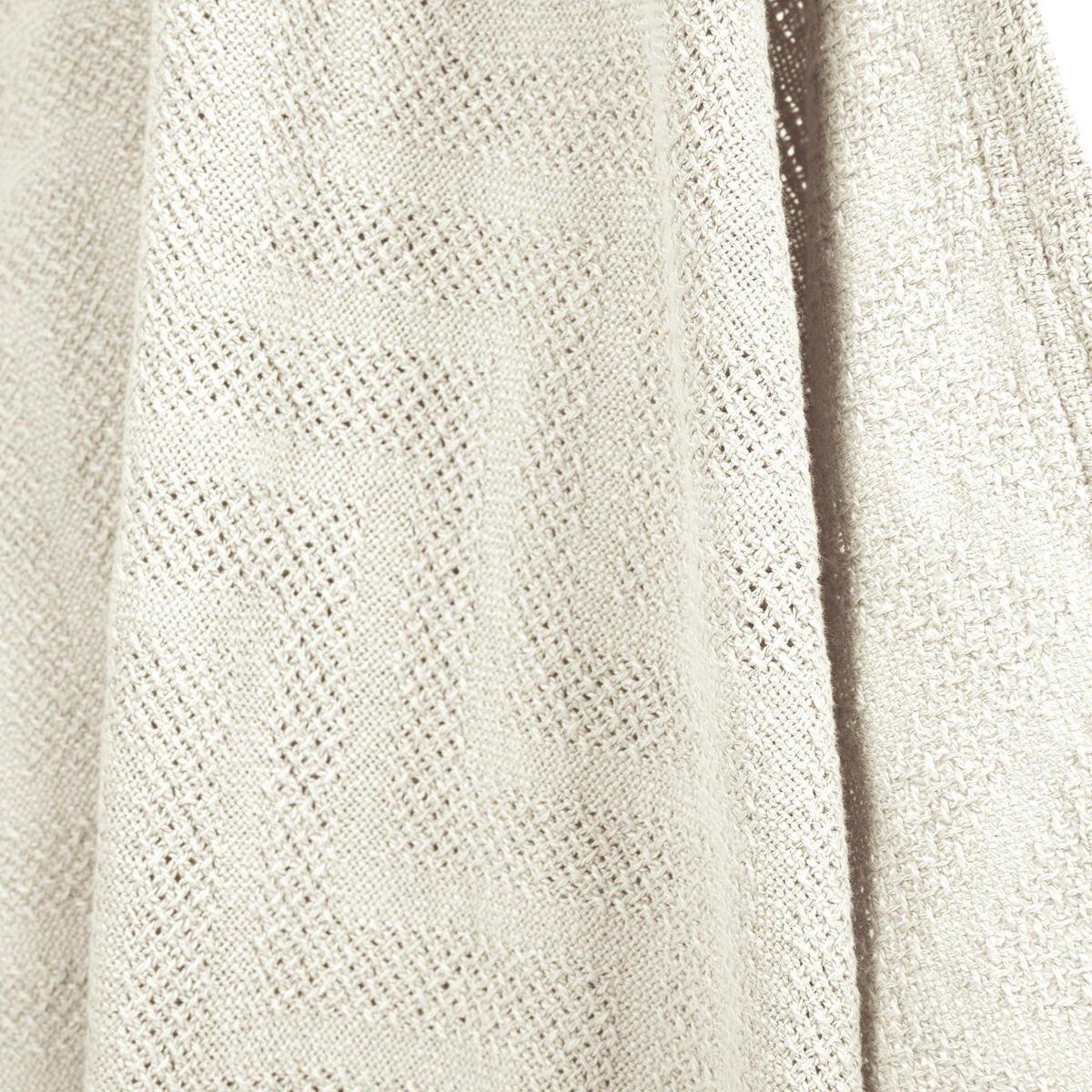 DECKE IN STRICKOPTIK 80 x 80 cm Seashells oyster - Weiß, Textil (80/80cm) - Roba