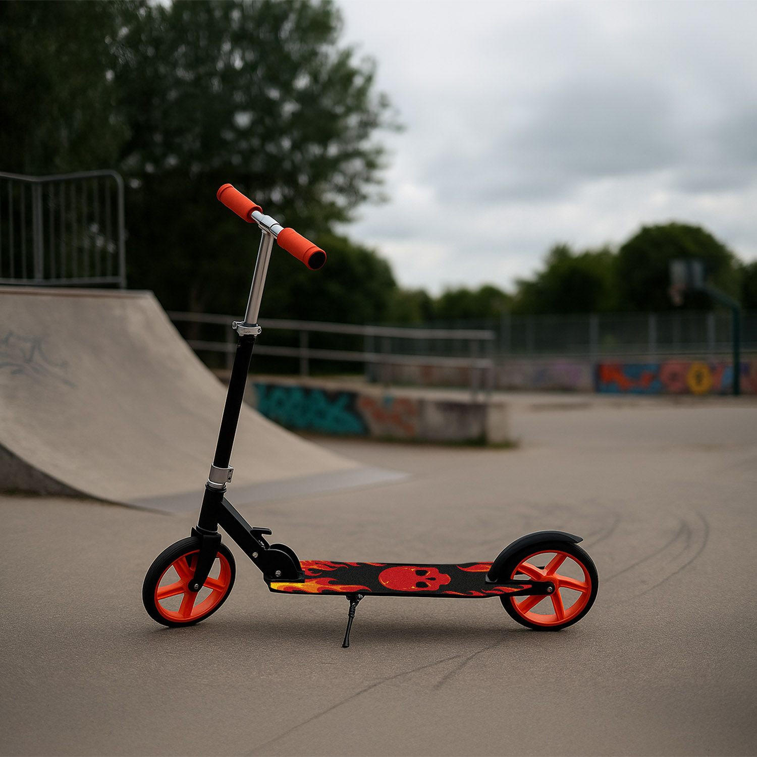 CITYROLLER Fire schwarz/ rot - Schwarz, Metall (88/27/106cm) - Artsport