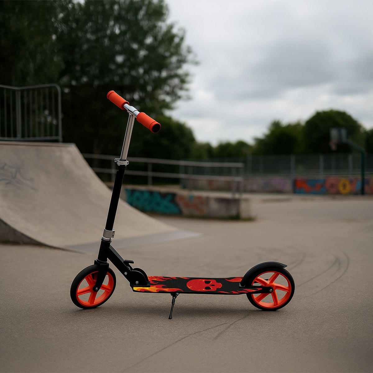 CITYROLLER Fire schwarz/ rot - Schwarz, Metall (88/27/106cm) - Artsport