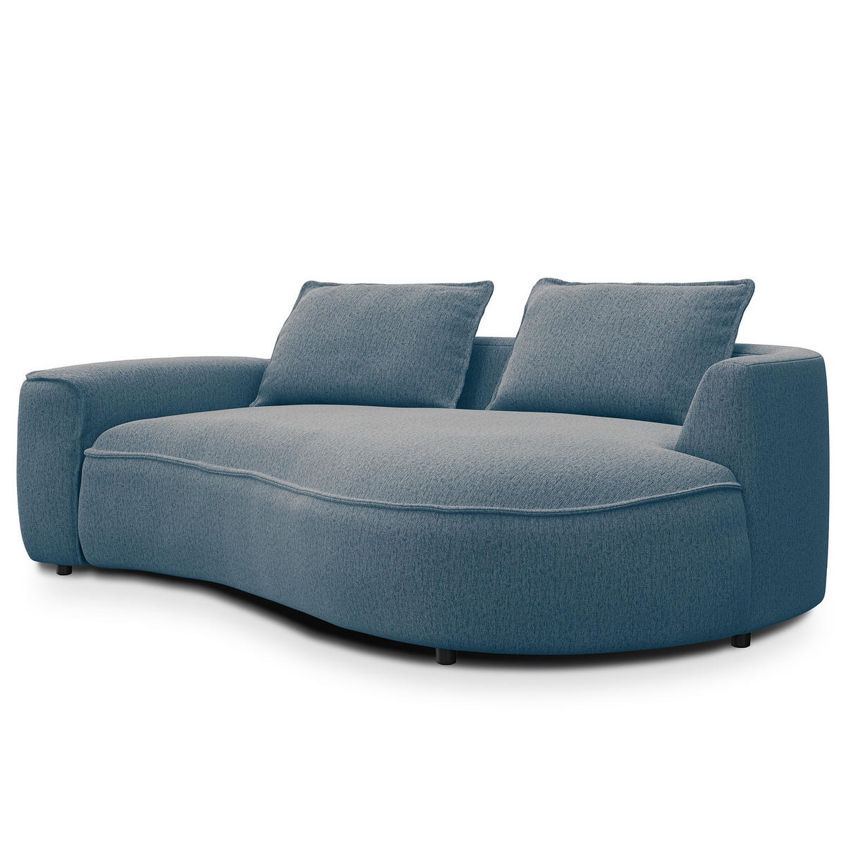2,5-SITZER SOFA - Blau, Textil (217/82/156cm) - home24