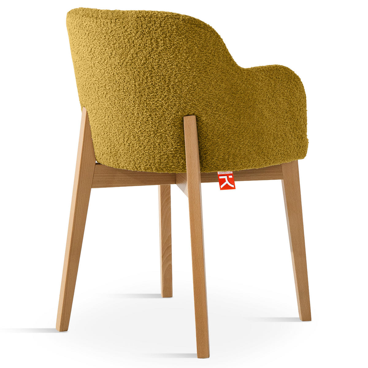 POLSTERSTUHL LONIS Esszimmerstühle 2er Set - Eichefarben/Honig, Holz/Textil (55/82/54cm) - KONSIMO®