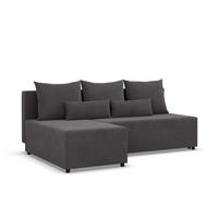 ECKSOFA MIT SCHLAFFUNKTION FERMO BONELL Dunkelgrau - Dunkelgrau, Textil (137/201cm) - Mebligo