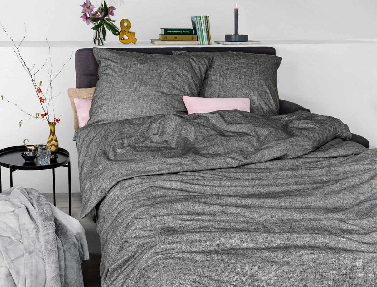 BETTWÄSCHE MINK 8835 - Silberfarben, Textil (140/200cm) - Irisette