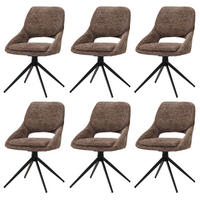 ESSZIMMERSTUHL Braun 6er-Set - Braun, Textil (55/87/55cm) - MCW