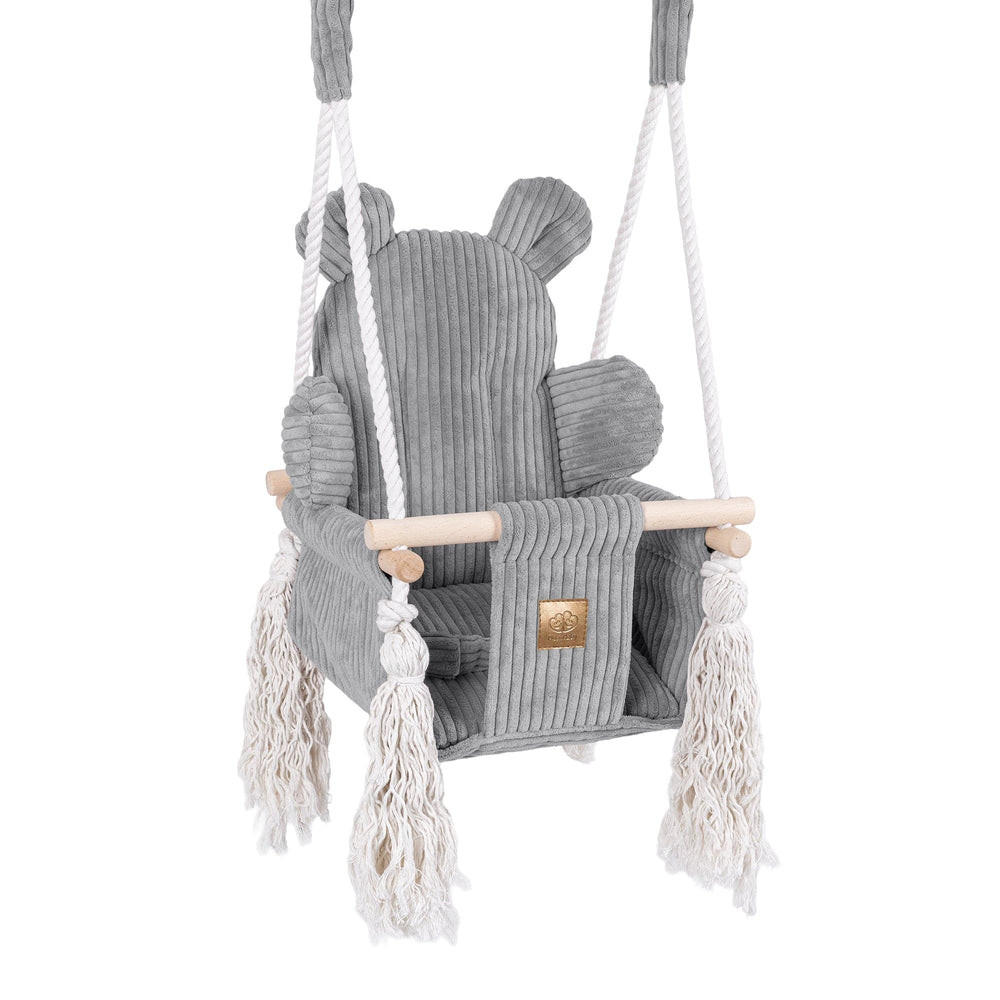 SCHAUKEL FüR KINDER FüR ZU HAUSE, Aesthetic, grau - Grau, Textil (35/170/170cm) - MeowBaby