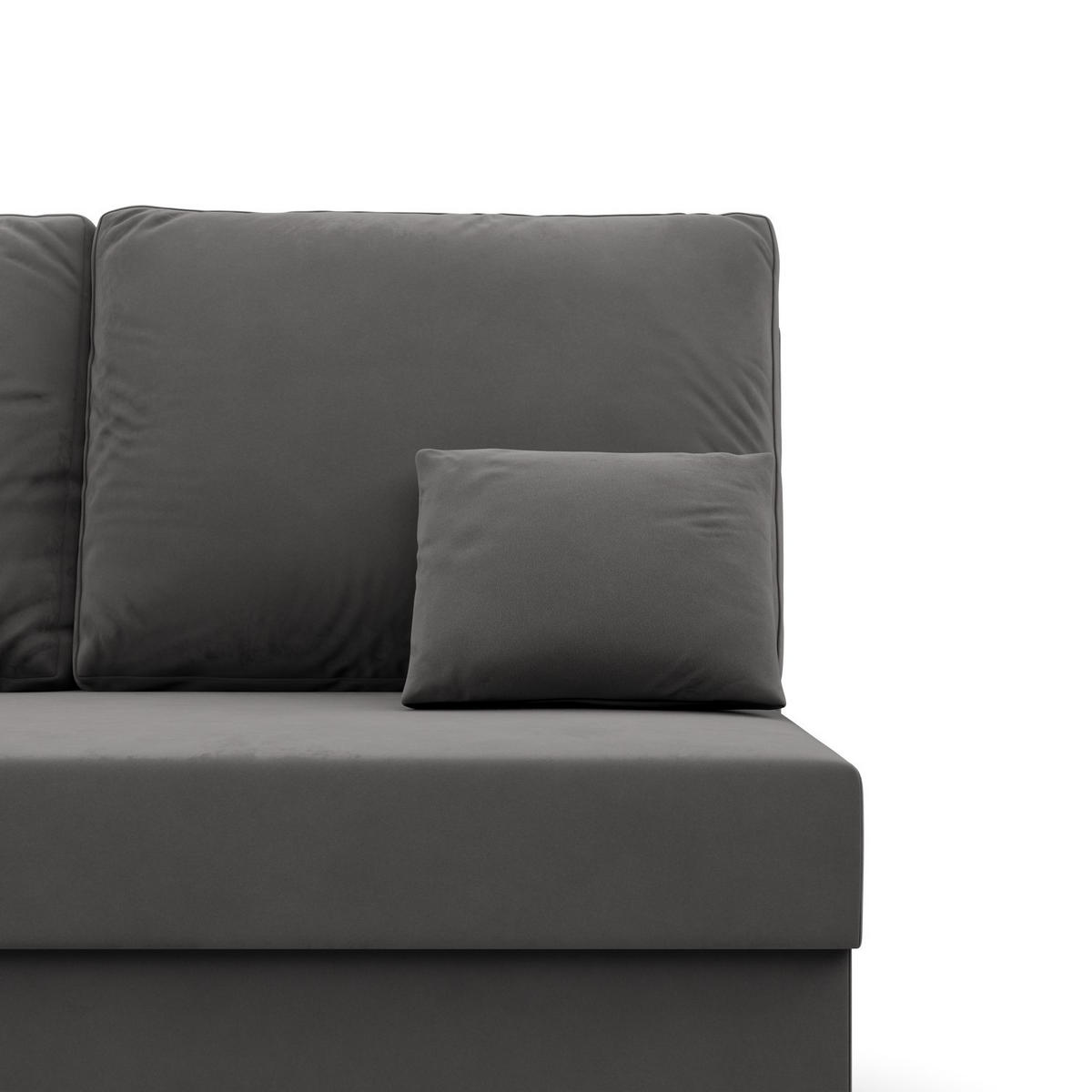 ECKSOFA MIT SCHLAFFUNKTION KEMI Grau - Grau, Textil (135/201cm) - Mebligo