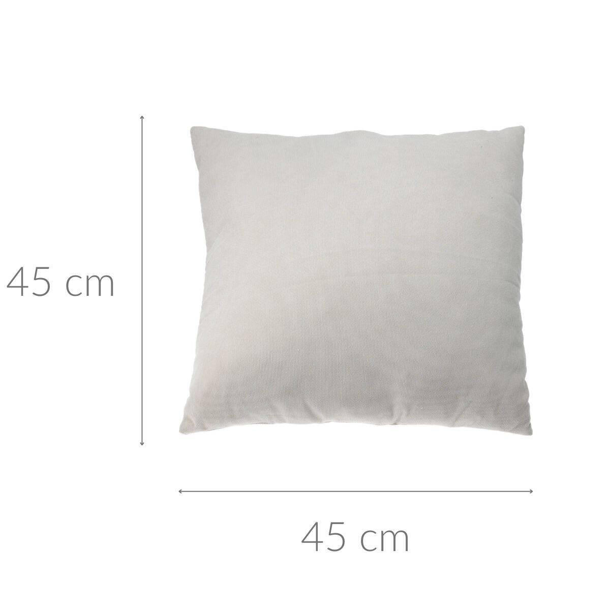 DEKOKISSEN Rib 45/45 cm - Weiß, Kunststoff (45/45cm)