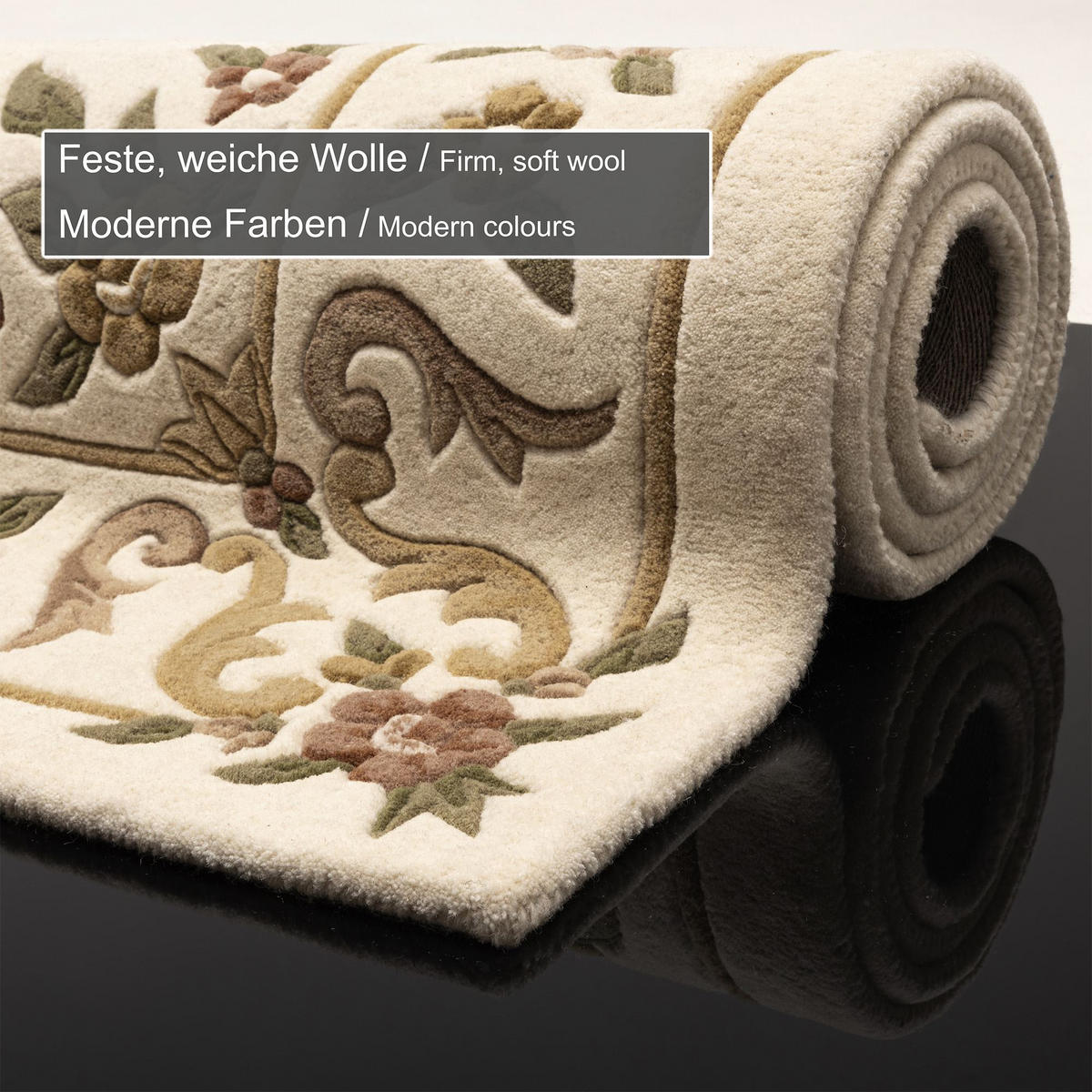 HANDTUFTTEPPICH Bloomingville 70x140 cm - Beige, Textil (70/140cm) - THEKO