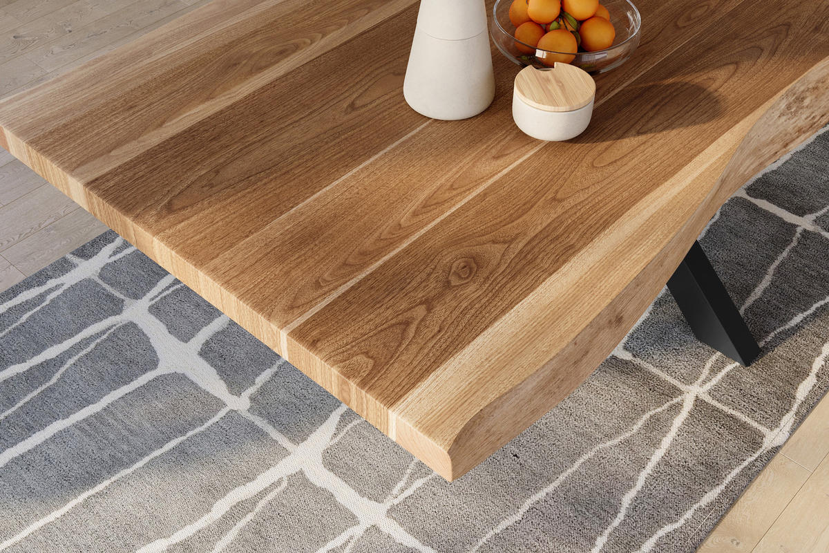 ESSTISCH TITAN - Beige/Schwarz, Holz (120/240/79cm) - SAM