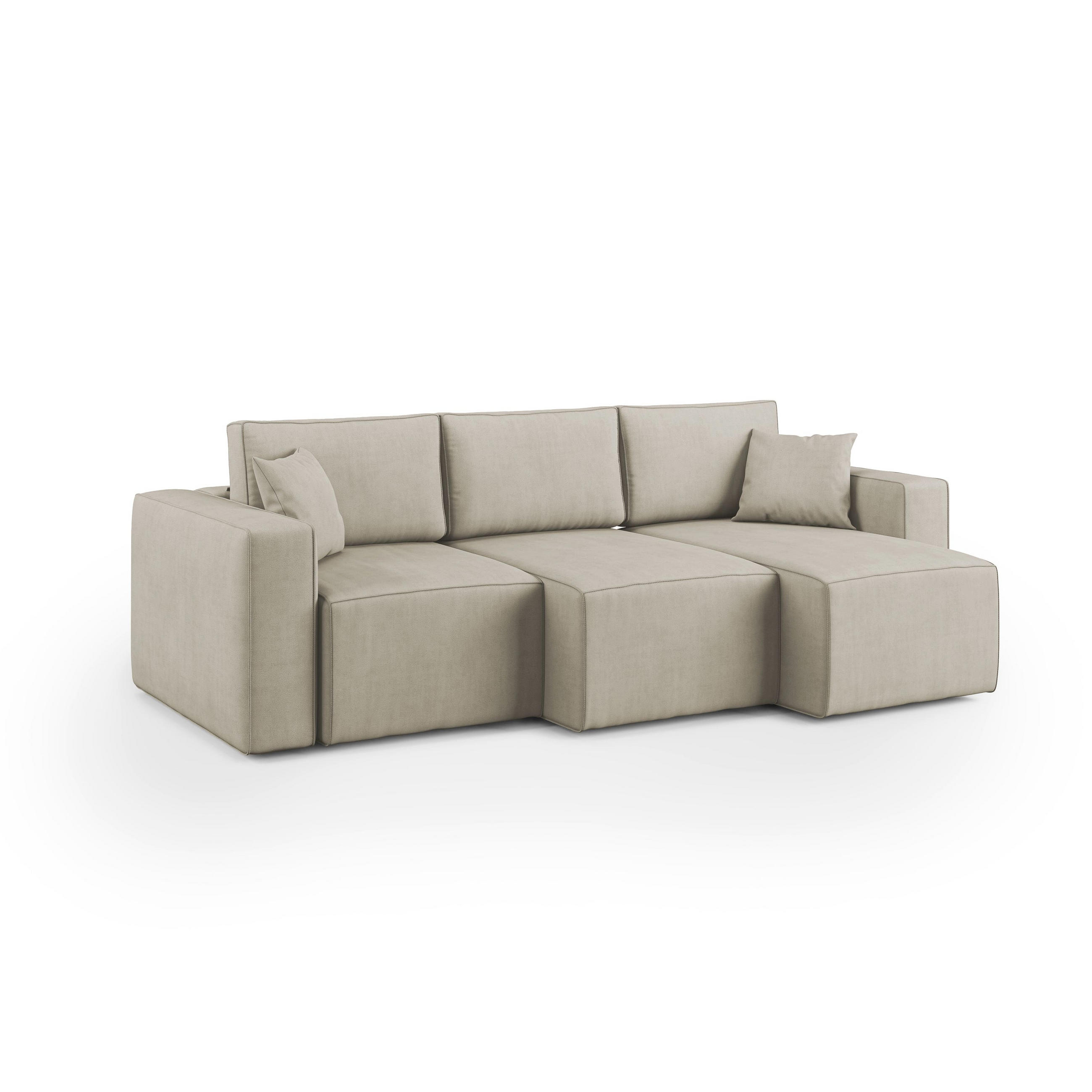 LINEARSOFA Morfeo - Creme, Textil (245/86/99cm) - Divani.store