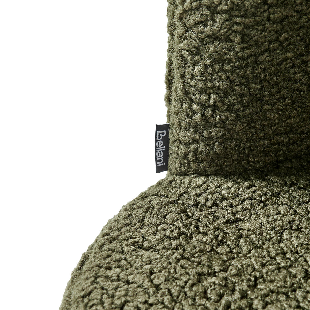 SESSEL Bouclé Dunkelgrün Lovelock - Schwarz/Grün, Textil (67/86/70cm) - Beliani