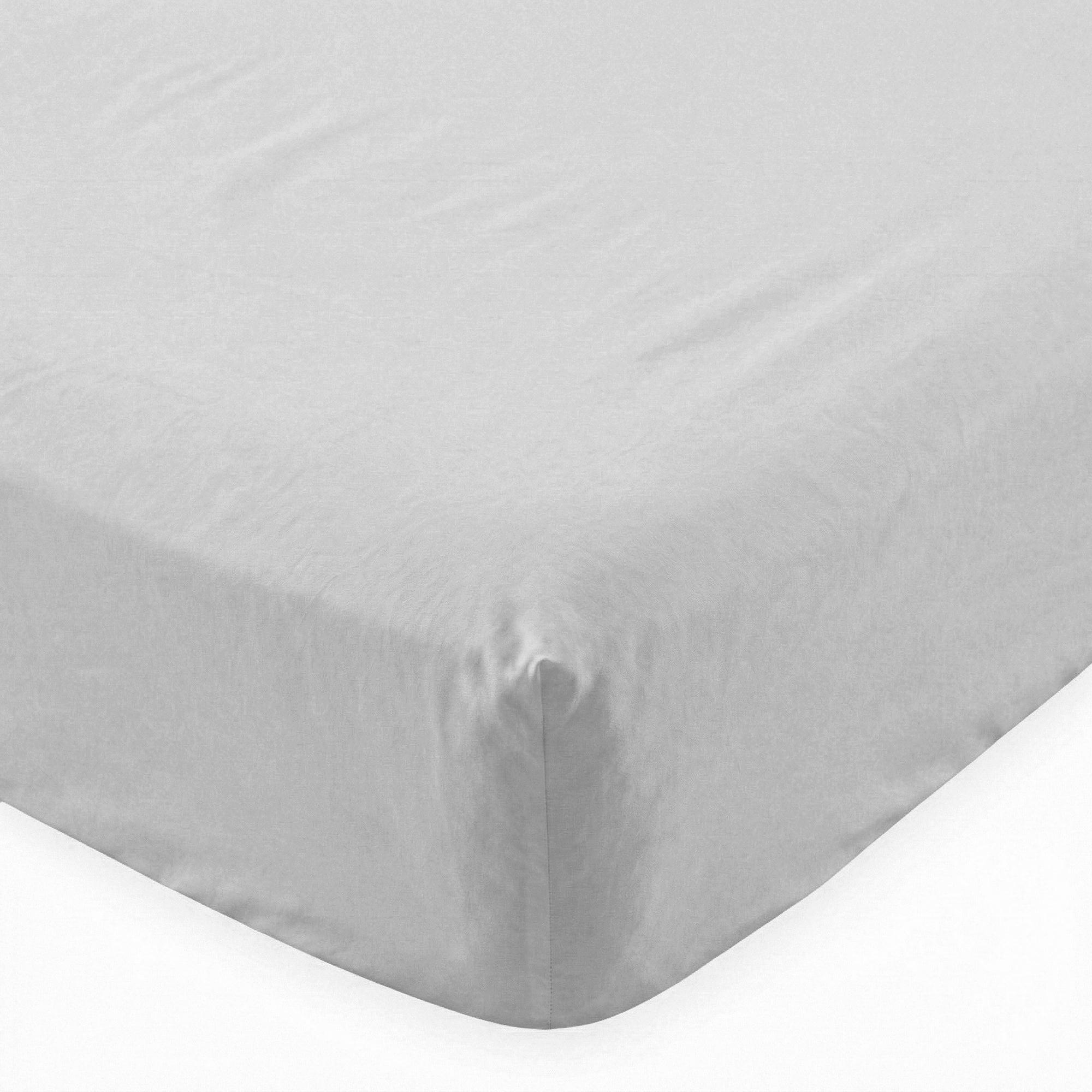 SPANNBETTLAKEN Basic Hellgrau 160x200x32 cm (Bett 150/160) - Grau, Textil (160/200cm) - Happy Friday