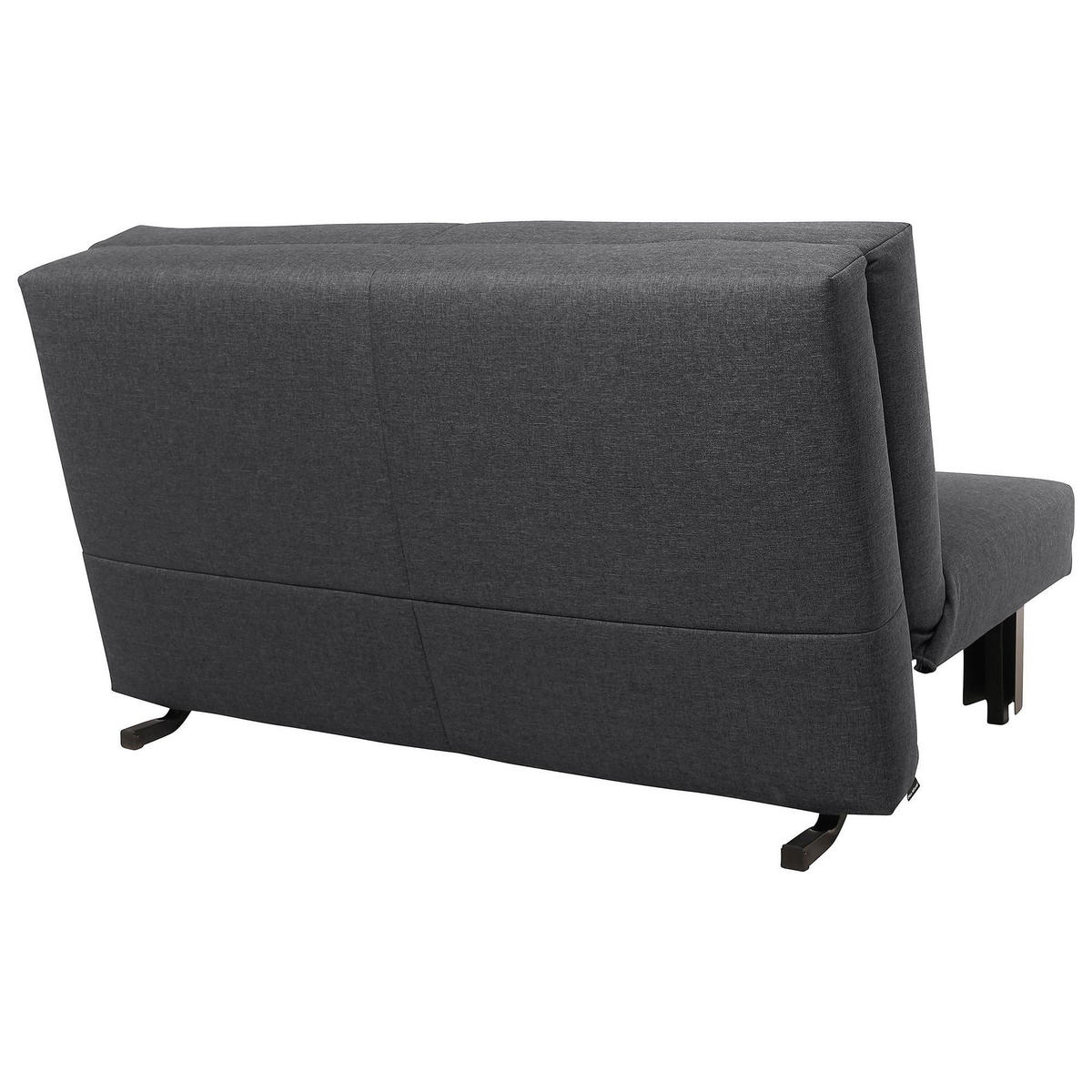 FALTSOFA Kalomira Bezug Flachgewebe Metall schwarz / graphit - Graphitfarben, Kunststoff (145/84/100cm) - 58aufmkessel